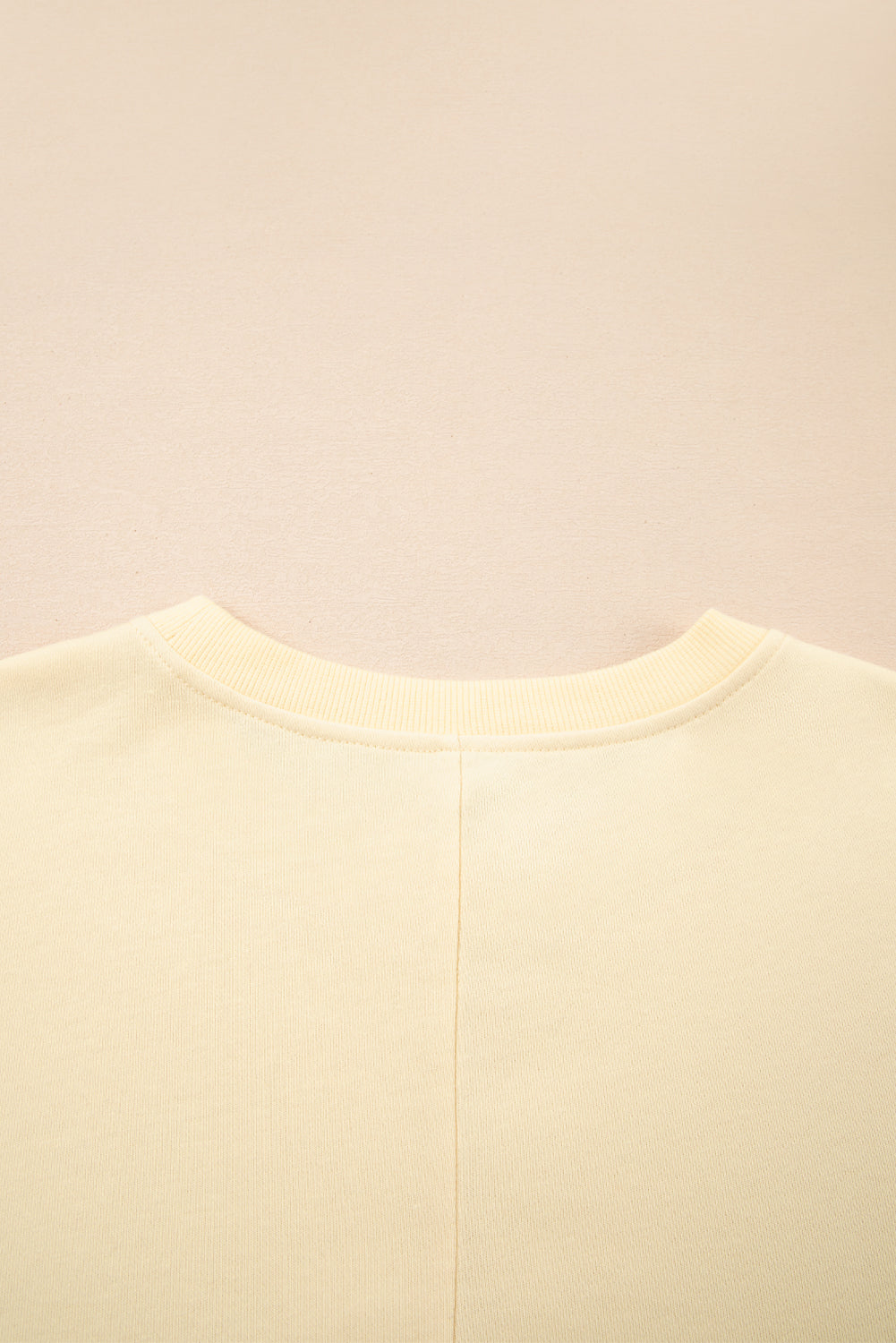 Apricot 2 in 1 Faux Two Piece Patchwork Round Neck Sweatshirt