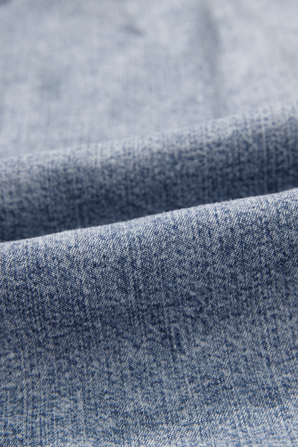 Ashleigh Blue Ruffled Shirred Neckline Sleeveless Denim Tank Top