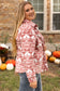 Pink Plus Size Aztec Print Chest Pocket Shacket