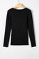 Black Ribbed Knit Cold Shoulder Sweater