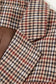 Brown Houndstooth Lapel Collar Blazer