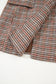 Brown Houndstooth Lapel Collar Blazer