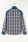 Gray Plaid Corduroy Patchwork Collared Zip Up Snap Button Jacket
