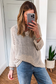 Smoke Gray Crochet Hollow-out Jumper Top Sweater