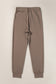 Dark Brown Drawstring Elastic Waistband Pocketed Joggers