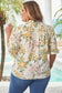 Multicolour Plus Size Floral Print Woven V Neck Half Sleeve Blouse