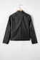Black Faux Leather Buttoned Front Boxy Jacket
