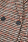 Brown Houndstooth Lapel Collar Blazer
