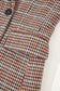 Brown Houndstooth Lapel Collar Blazer