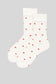 White Valentines Heart Pattern Crew Socks