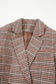 Brown Houndstooth Lapel Collar Blazer