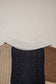 Multicolour Color Block Cable Knit Sleeve Buttons Collared Sweater