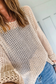 Smoke Gray Crochet Hollow-out Jumper Top Sweater