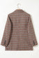 Brown Houndstooth Lapel Collar Blazer